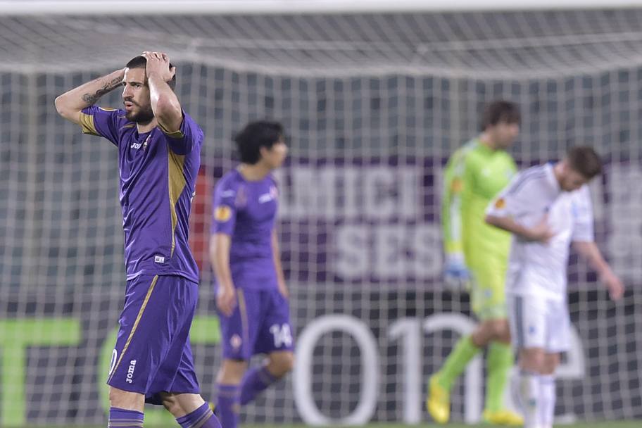 La delusione di Tomovic: quante occasioni sprecate dalla Fiorentina... LaPresse